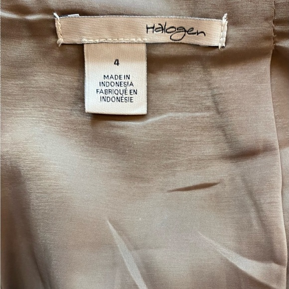 Halogen Women’s Pencil Skirt Short Lined Tan Size 4 Work Professional Classic - Picture 4 of 14